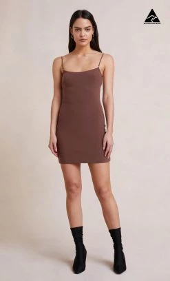 Bec&Bridge Dresses IVY MINI DRESS - DARK CHOCOLATE
