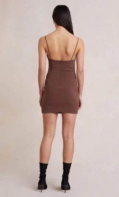 Bec&Bridge Dresses IVY MINI DRESS - DARK CHOCOLATE