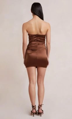 Bec&Bridge HEATHER MINI DRESS - COGNAC