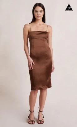 Bec&Bridge HEATHER MIDI DRESS - COGNAC