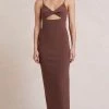 Bec&Bridge Dresses IVY MIDI DRESS - DARK CHOCOLATE