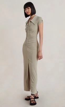 Bec&Bridge SESAME SHORT SLEEVE MAXI DRESS - SESAME