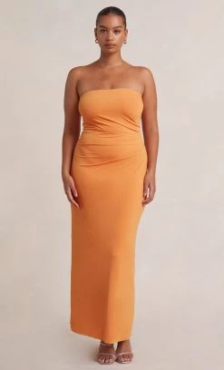 Bec&Bridge NEW MYLA STRAPLESS DRESS - SPICED ORANGE