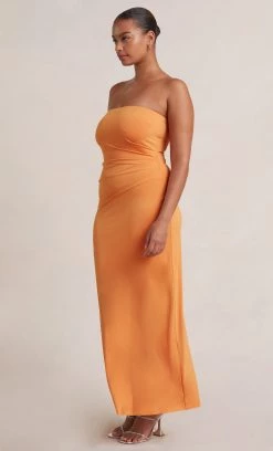 Bec&Bridge NEW MYLA STRAPLESS DRESS - SPICED ORANGE