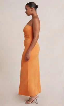 Bec&Bridge NEW MYLA STRAPLESS DRESS - SPICED ORANGE