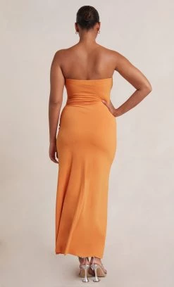Bec&Bridge NEW MYLA STRAPLESS DRESS - SPICED ORANGE