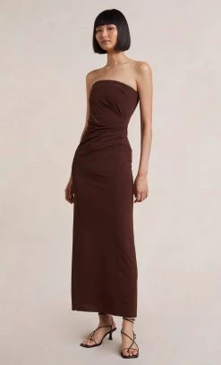 Bec&Bridge MYLA STRAPLESS DRESS - CHOCOLATE