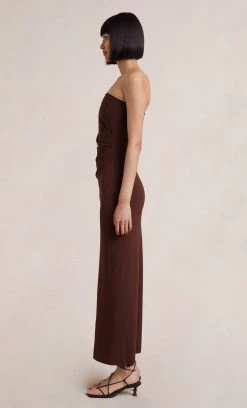 Bec&Bridge MYLA STRAPLESS DRESS - CHOCOLATE