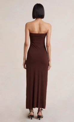Bec&Bridge MYLA STRAPLESS DRESS - CHOCOLATE