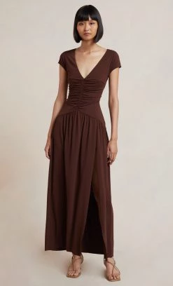 Bec&Bridge GIANNA MAXI DRESS - CHOCOLATE NEW