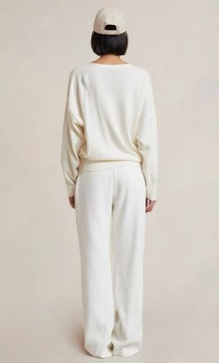 Bec&Bridge Tops JODIE V NECK JUMPER - IVORY