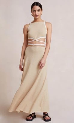 Bec&Bridge LAURYN KNIT SKIRT - CREAM/SAND Bottoms