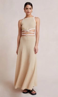 Bec&Bridge LAURYN KNIT TOP - CREAM/SAND