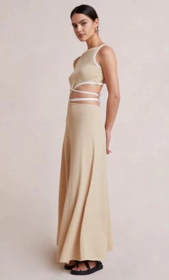 Bec&Bridge LAURYN KNIT SKIRT - CREAM/SAND Bottoms