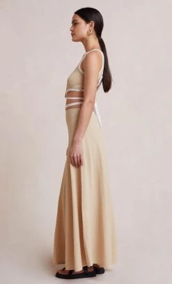 Bec&Bridge LAURYN KNIT SKIRT - CREAM/SAND Bottoms