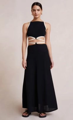 Bec&Bridge LAURYN KNIT TOP - BLACK/SAND