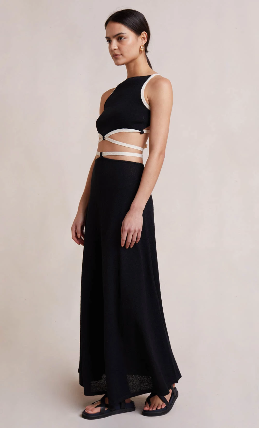 Bec&Bridge LAURYN KNIT SKIRT - BLACK/SAND 1 Bec&Bridge LAURYN KNIT SKIRT - BLACK/SAND