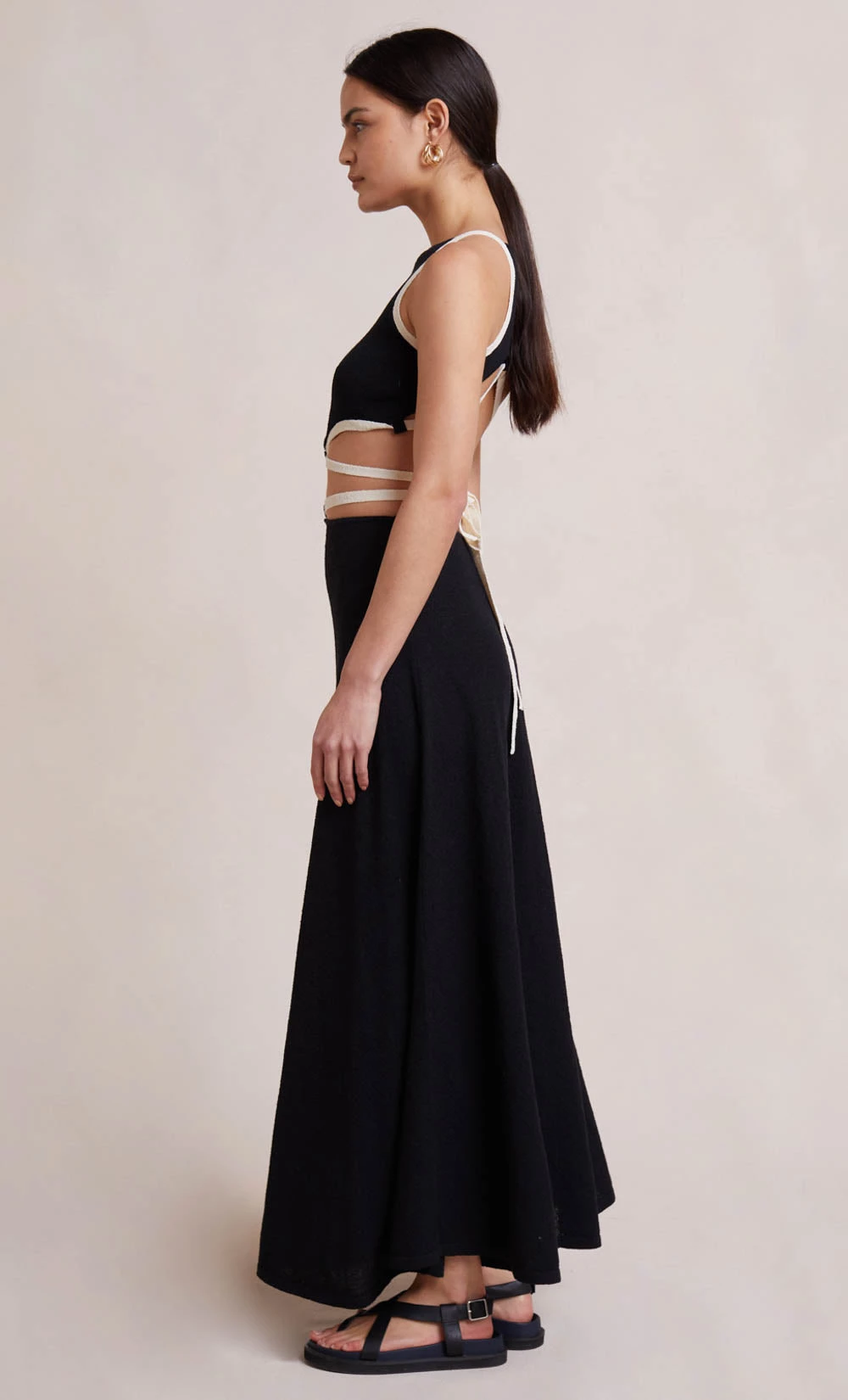 Bec&Bridge LAURYN KNIT SKIRT - BLACK/SAND 3 Bec&Bridge LAURYN KNIT SKIRT - BLACK/SAND