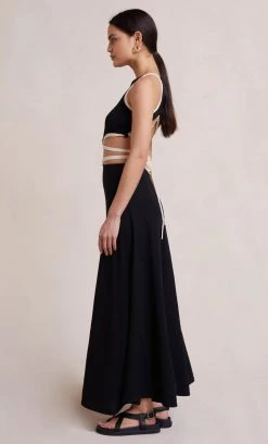 Bec&Bridge LAURYN KNIT TOP - BLACK/SAND