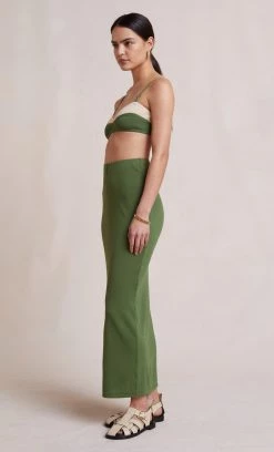 Bec&Bridge Bottoms MIRANDA KNIT SKIRT - OLIVE