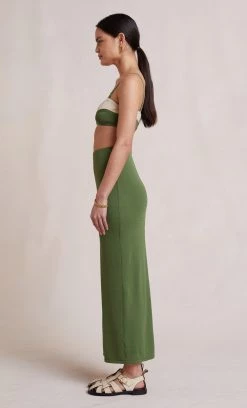 Bec&Bridge Bottoms MIRANDA KNIT SKIRT - OLIVE