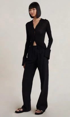 Bec&Bridge SPENCER KNIT TOP - BLACK Tops