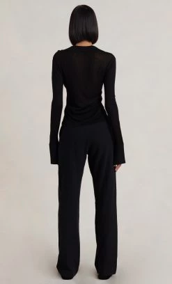 Bec&Bridge SPENCER KNIT TOP - BLACK Tops