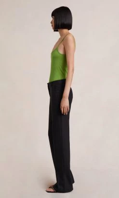 Bec&Bridge KNIT SINGLET - GREEN Tops