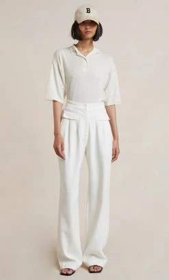 Bec&Bridge JIMI KNIT POLO - CREAM