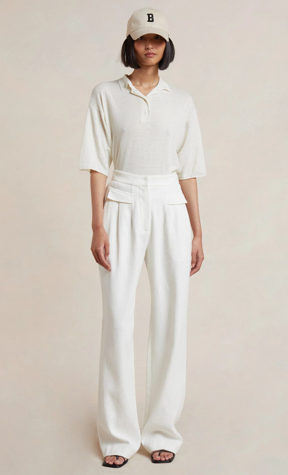 Bec&Bridge JIMI KNIT POLO - CREAM 1 Bec&Bridge JIMI KNIT POLO - CREAM