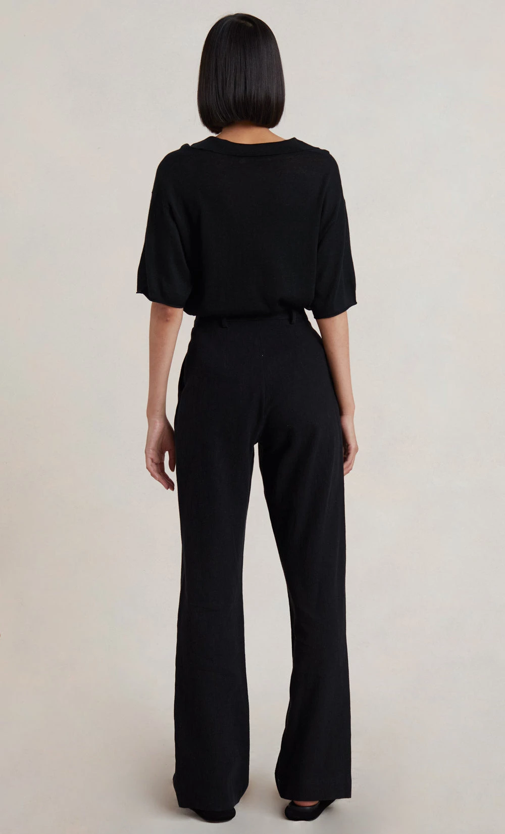 Bec&Bridge JIMI KNIT POLO - BLACK Tops 4 Bec&Bridge JIMI KNIT POLO - BLACK Tops