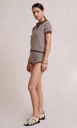 Bec&Bridge Bottoms GERI KNIT SHORT - CHECK