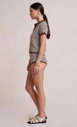 Bec&Bridge Bottoms GERI KNIT SHORT - CHECK