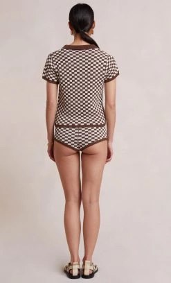 Bec&Bridge Bottoms GERI KNIT SHORT - CHECK