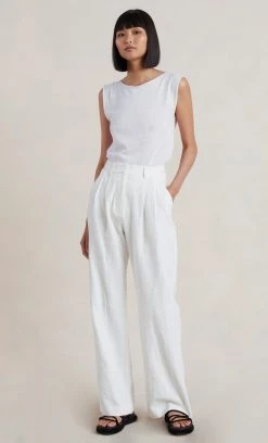 Bec&Bridge Tops JIMI KNIT TANK TOP - WHITE