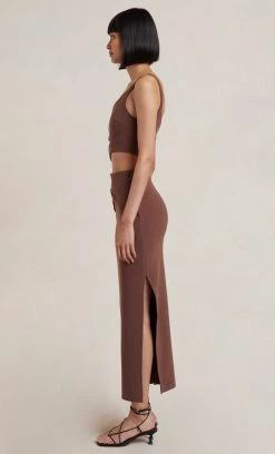 Bec&Bridge IVY SKIRT - DARK CHOCOLATE Bottoms