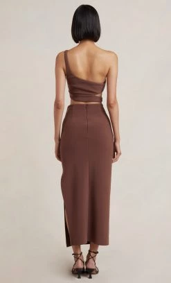 Bec&Bridge IVY SKIRT - DARK CHOCOLATE Bottoms