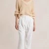 Bec&Bridge ELSA V NECK JUMPER - PUMICE Tops