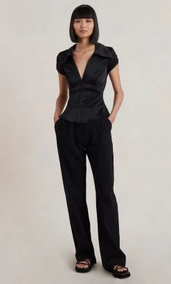 Bec&Bridge Tops SILK BLOUSE - BLACK