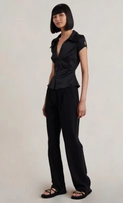 Bec&Bridge Tops SILK BLOUSE - BLACK