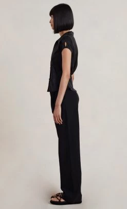 Bec&Bridge Tops SILK BLOUSE - BLACK