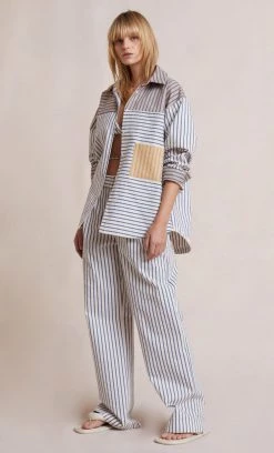 Bec&Bridge Tops TORI SHIRT - MULTI STRIPE