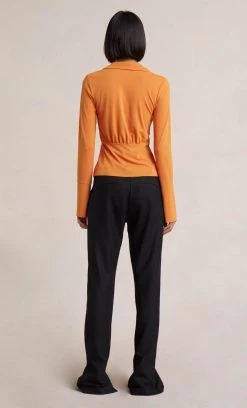 Bec&Bridge MYLA LONG SLEEVE SHIRT - SPICED ORANGE Tops
