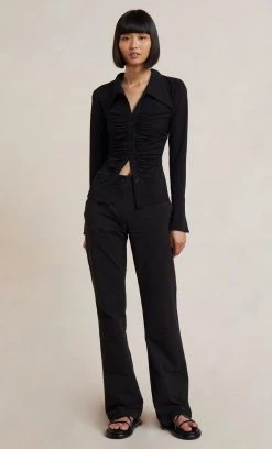 Bec&Bridge Tops SYLVIA LONG SLEEVE TOP - BLACK