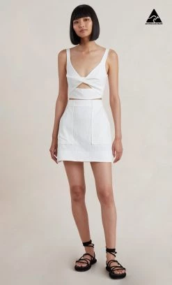 Bec&Bridge BONNIE TWIST TOP - IVORY