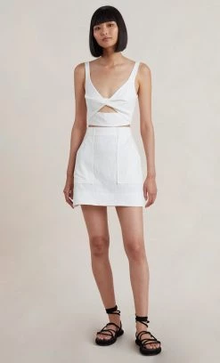 Bec&Bridge BONNIE MINI SKIRT - IVORY