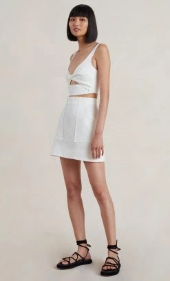 Bec&Bridge BONNIE TWIST TOP - IVORY