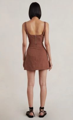 Bec&Bridge BONNIE MINI SKIRT - CACAO Bottoms