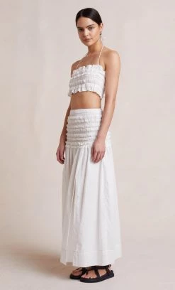 Bec&Bridge ALINA CROP TOP - IVORY Tops