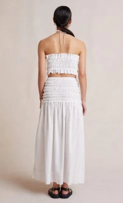 Bec&Bridge ALINA CROP TOP - IVORY Tops